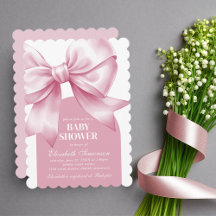 Roze Strik Baby Meisje Elegante Baby Borrel