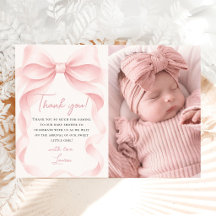 Roze Strik Baby Meisje Foto