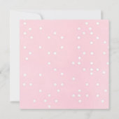 Roze Strik Baby Meisje met Stippen Aankondiging (Achterkant)