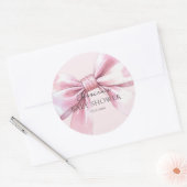 Roze Strik Baby Meisje Stickers (Envelop)