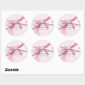 Roze Strik Baby Meisje Stickers (Vel)