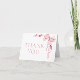 Roze Strik Baby Shower, Baby Shower, Het Is Een Me Bedankkaart