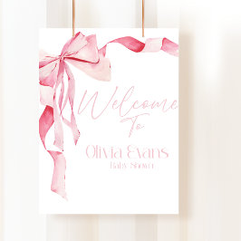 Roze Strik Baby Shower, Baby Shower, Het Is Een Me Poster