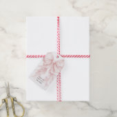 Roze Strik Baby Shower Bedankt Cadeaulabel (Met Touw)