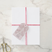 Roze Strik Baby Shower Bedankt