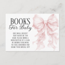 Roze Strik Baby Shower Boeken Voor Baby