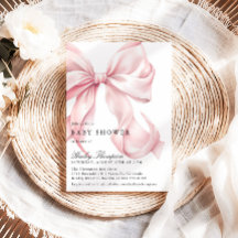 Roze Strik Baby Shower Coquette Strik