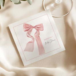 Roze strik Baby shower Elegant papier Servet