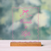 Roze Strik Baby Shower Kaarten en Cadeaus Bord (Neutraal)