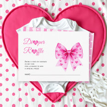 Roze strik baby shower luierspel meisje