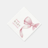 Roze strik Baby shower papier Servet (Hoek)