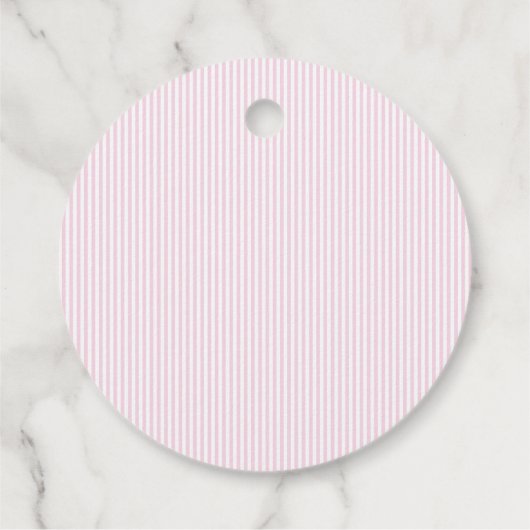 Roze strik Baby shower, roze lint Bedankjes Labels (Achterkant)