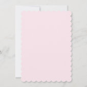 Roze Strik Baby Shower Uitnodiging (Achterkant)