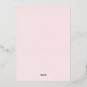 Roze Strik Baby Shower Uitnodiging (Achterkant)