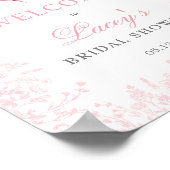 roze strik Baby Shower uitnodiging Poster (Hoek)