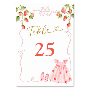 Roze Strik Babykleren Baby Shower Tafelnummer
