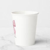 Roze Strik Babyshower Papieren Bekers (Links)