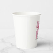 Roze Strik Babyshower Papieren Bekers (Rechts)