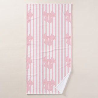roze strik badhanddoek