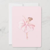 Roze Strik Balletmeisje Dansrecital Kaart (Achterkant)