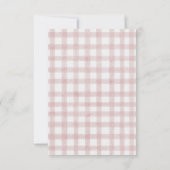 Roze strik bedankje bedankkaart (Achterkant)