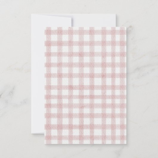 Roze strik bedankje bedankkaart (Achterkant)