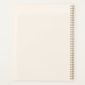 Roze strik beige crème inspirerende quote 2026 planner (Achterkant)