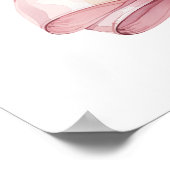Roze strik bevestiging welkom poster (Hoek)