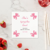 Roze Strik Bindt De Knoop Bruidsfeest Servet (Insitu)