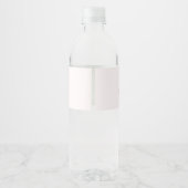 Roze Strik Bindt de Knoop Bruidsfeest Waterfles Etiket (Achterkant)