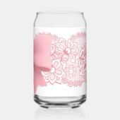 roze strik blikvorm glas (Achterkant)