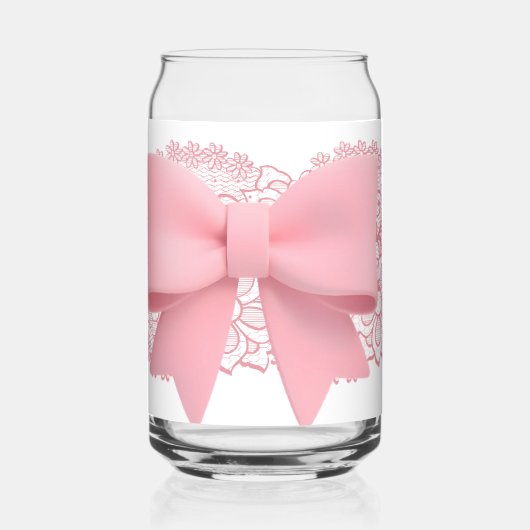 roze strik blikvorm glas (Links)