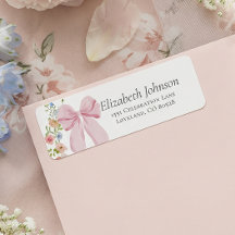 Roze Strik Bloei Baby Shower Retouradres