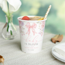 Roze Strik Bloem Meisje Baby Shower