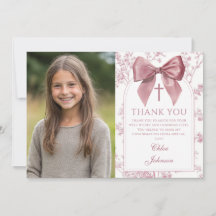 Roze strik bloem meisje bevestigingsfoto