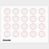 Roze Strik Bloemachtige Afstuderen Ronde Sticker (Vel)
