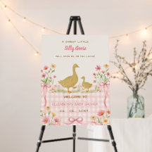 Roze Strik Bloemachtige Dwaze Gans Meisje Baby Sho