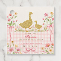 Roze Strik Bloemachtige Dwaze Gans Meisje Baby Sho