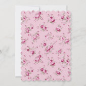 Roze strik Bloemen Eerste Verjaardag Kaart (Achterkant)