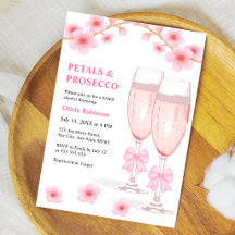 Roze Strik Bloemenkroon en Prosecco Bruidsdouche 