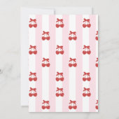  roze strik bloemig elegante verjaardag kaart (Achterkant)