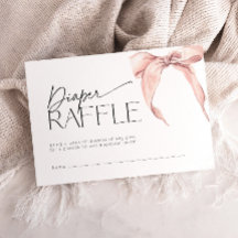 Roze Strik Blush Luierspel Loterij Ticket Baby Bor