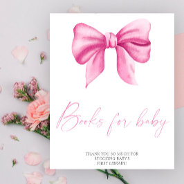 Roze strik - boeken voor baby poster