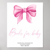 Roze strik - boeken voor baby poster (Voorkant)