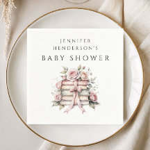 Roze Strik Boekenstapel Baby Shower