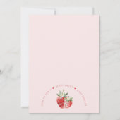 Roze Strik Boog Bes Zoete Baby Borrel Kaart (Achterkant)