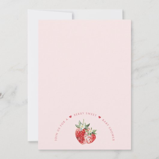 Roze Strik Boog Bes Zoete Baby Borrel Kaart (Achterkant)