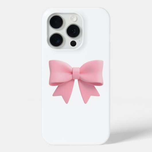 Roze strik bow telefoonhoesje esthetisch | zachte Case-Mate iPhone case (Achterkant)