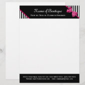 Roze Strik Briefpapier Persoonlijk Briefhoofd (Voorkant / Achterkant)