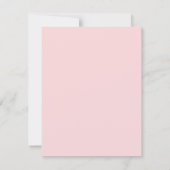 Roze strik bruidsdouche kaart (Achterkant)